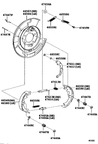 465030E030-PLATE SUB-ASSY, PARKING BRAKE, RH