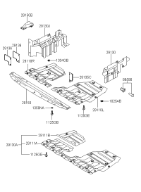 291303B010-COVER-ENGINE UNDER LH