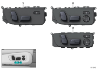 61316801472-Switch, seat adjust, rh/lh