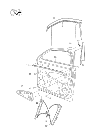 5NA837461A-WINDOW WINDER LH FRT/A6
