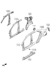 71503F9A00-PNL ASSY QTR OTR LH