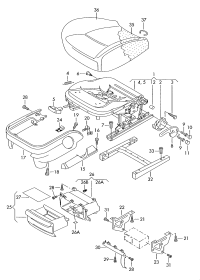 6Q4881105CH-Tray assy-seat w/height