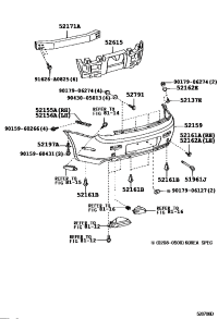 5261524050-ABSORBER, REAR BUMPER ENERGY