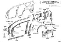 6101560010-GUSSET, FRONT BODY PILLAR, LOWER RH