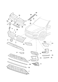 5NG853651B-GRILLE, RADIATOR