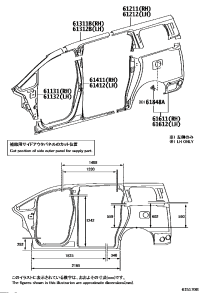 6110658040-PILLAR, FRONT BODY, UPPER OUTER RH