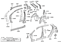 610340D080-REINFORCE SUB-ASSY, BACK DOOR OPENING SIDE, LH