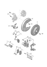3W0698679F-Housing assy-caliper