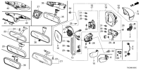 76208T6DH04-Mirror assy, r