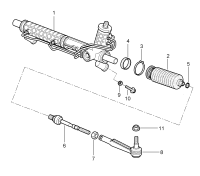 99734732200-PORSCHE STEERING RACK END L/R
