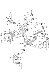 99610652973-RADIATOR HOSE W124/E200/E220