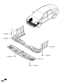 29110B3500-Pnl assy-under cover