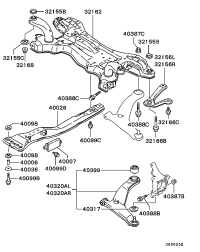 MR594321-STAY,F/AXLE CROSSMEMBER