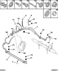 4014NS-Hose, power steering high pressure