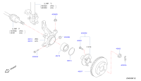 400142GC0B-KNUCKLE SPINDLE-RH D23T