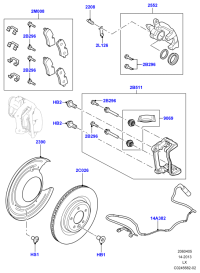 LR036569-BRACKET BRAKE CALIPER