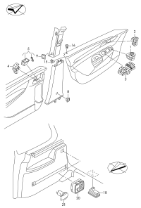 5K0959565A-MIRROR SWITCH/VW/PASSAT/JETTA