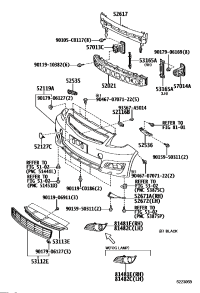 521160D040-RETAINER, FRONT BUMPER