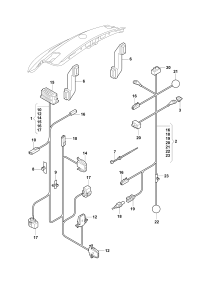 5ND971147-Wiring harness, for rear hatch lid