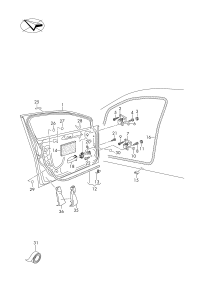 5G4867911A-Seal, door inside