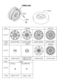 529104X000-WHEEL ASSY-STEEL