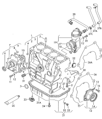036103101AM-Block, with piston, crankshaft and bearing