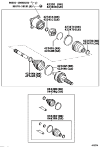 4234008020-SHAFT ASSY, RR DRIVE