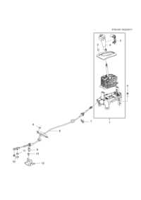 42492507-Kit, automatic transmission control rod ball handle (incl 2, 3) (liquid platinum)