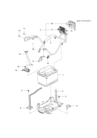95423205-Cable assy-battery (incl 17-18)