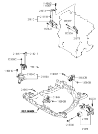 219100L100-BRACKET ASSY-ROLL STOPPER FR