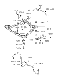 219302E200-BRACKET ASSY-ROLL STOPPER RR