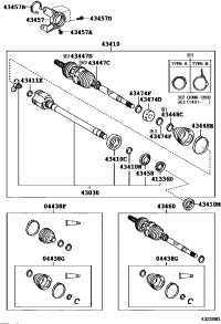 0443748140-BOOT KIT, FRONT DRIVE SHAFT INBOARD JOINT, RH/LH