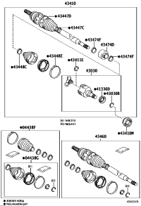 0442702821-BOOT KIT, FRONT DRIVE SHAFT, IN & OUTBOARD, RH/LH