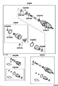 0443806310-Boot kit, front drive inboard joint, rh/lh