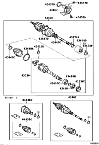 0442706431-BOOT KIT, FRONT DRIVE SHAFT, IN & OUTBOARD, RH/LH