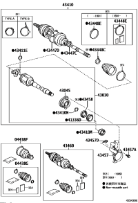 0442742161-BOOT KIT, FRONT DRIVE SHAFT, IN & OUTBOARD, RH/LH