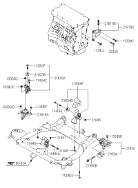 219503V100-Bracket assy-roll rod