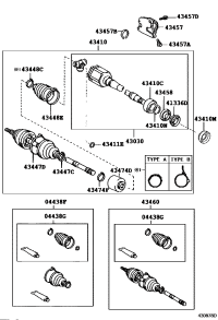 0443828052-BOOT KIT, FRONT DRIVE SHAFT, IN & OUTBOARD, RH/LH