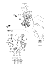 213502B011-COVER ASSY-TIMING CHAIN