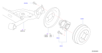 43202ED510-HUB REAR WHEEL