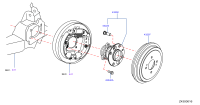 432025RF0A-HUB REAR WHEEL