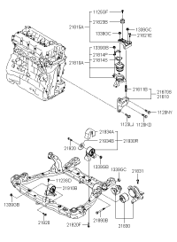 219103K000-BRACKET ASSY-ROLL STOPPER FR