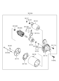 361002B100-STARTER12V 13T 1.4KWTOY CAMRY 4 CYL
