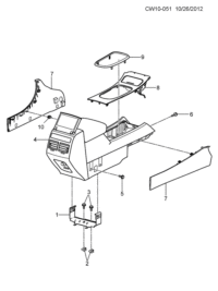5494983-Garnish, front floor console side