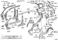 585880E010-Pad, rear wheel house, rh/lh