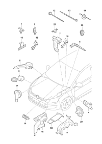 5Q0971879-Piece-cable rail upr