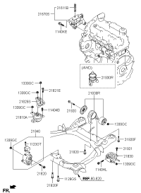 216702F000-BRKT ASSY-ENGINE SUPT