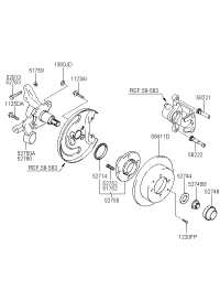 527102D115-Hub assy-rr wheel