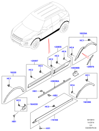 LR052642-MOULDING ASSY-DRIP RAIL LH