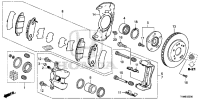 45022T6DH11-Set, pad fr
